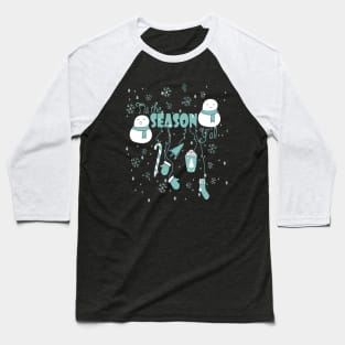 Tis the Season New Year Vibes Cute Holiday Gift Baseball T-Shirt